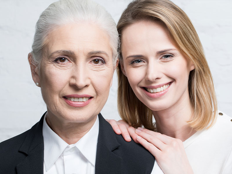 young woman with white teeth smiling